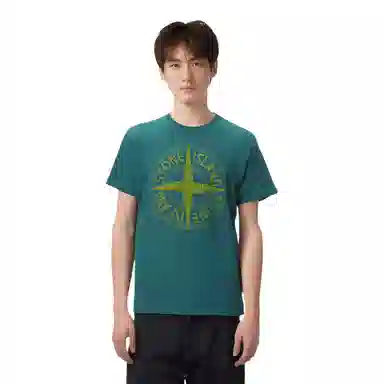 Stone Island SS23 Logo Print T-Shirt Green