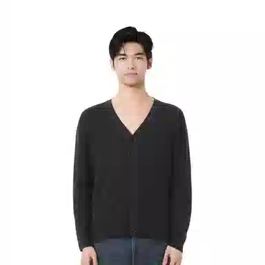 迪柯尼 时尚纯色百搭毛衣 男款 高质灰