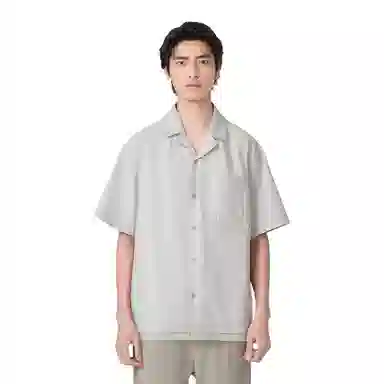 H&M Casual Loose Short Sleeve Shirt Gray