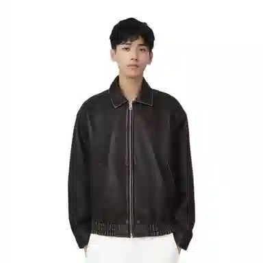 H&M Loose Fit Washed Coated Flight Jacket
