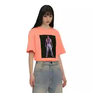 Supreme Tupac Hologram Tee Neon Orange