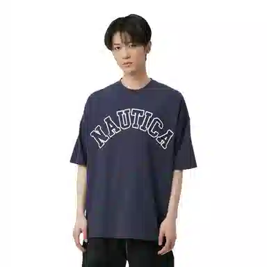 NAUTICA JAPAN Too Heavy Arch Logo SS Tee T