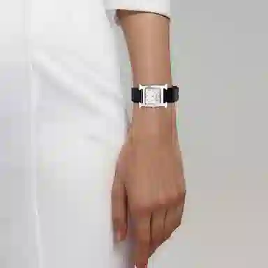 Hermes Quartz Watch 25x21mm White Dial