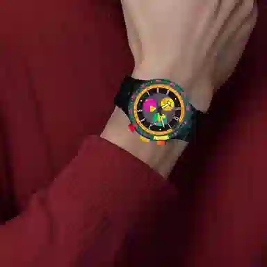 Swatch Neon Lights Quartz 47mm Gray