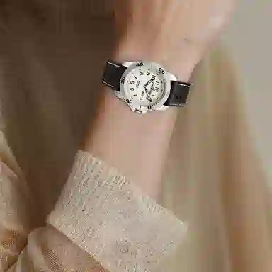 TIMEX Quartz Leather Strap 40mm White Dial