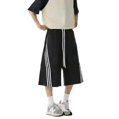 PANDA ADEVIL Detachable Stripe Cargo Shorts
