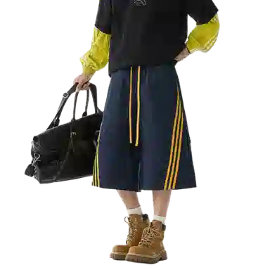 PANDA ADEVIL Detachable Stripe Cargo Shorts