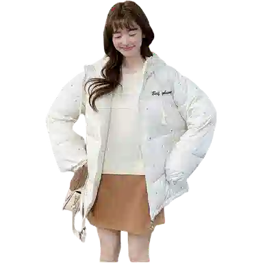 思蓓儿 可爱波点宽松加厚面包服棉服 女款