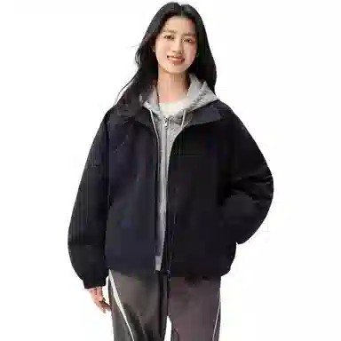 鸭鸭 假两件连帽冬季休闲百搭羽绒服 女款