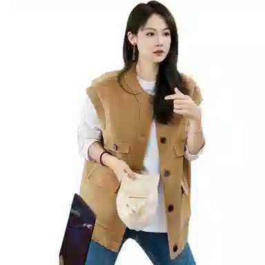 美洋 圆领小飞袖马夹马甲 女款