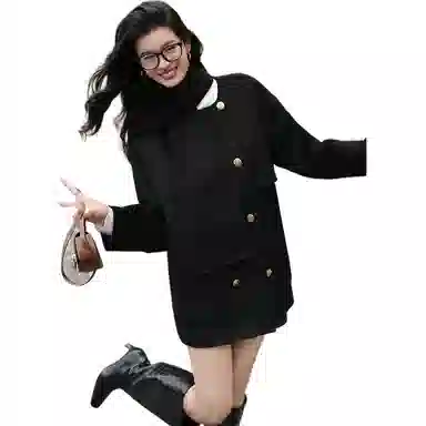 美洋 双面呢围巾冬季大衣 女款