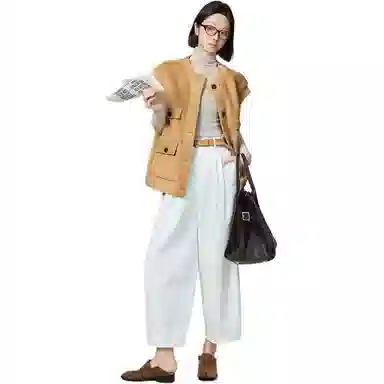 美洋 圆领小飞袖马夹马甲 女款