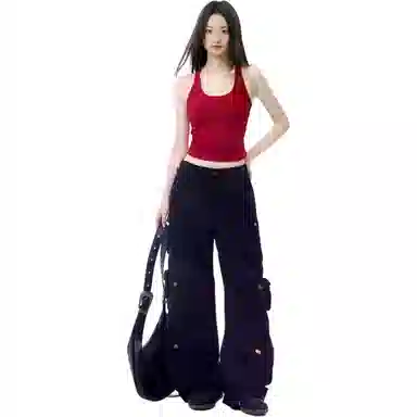 柏黛妃 带胸垫一体式纯色通勤简约吊带 女款