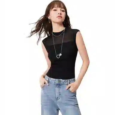 爱依服 夏季韩版纯色修身背心 女款