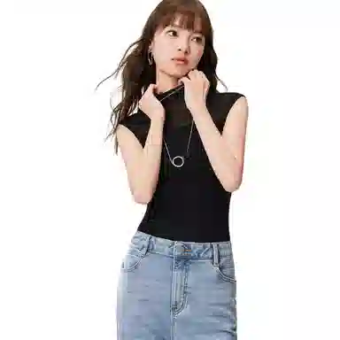 爱依服 夏季韩版纯色修身背心 女款