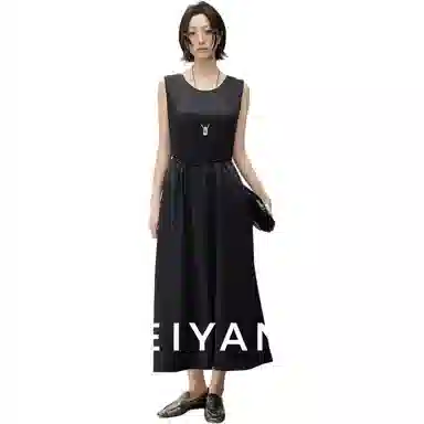 美洋 优雅静奢小黑裙无袖连衣裙 女款