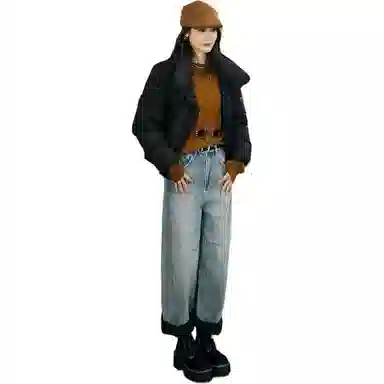 美洋 羊毛宽松圆领毛衣 女款