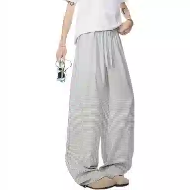 童先森 美式潮牌慵懒风简约格子中腰长裤休闲裤 男款
