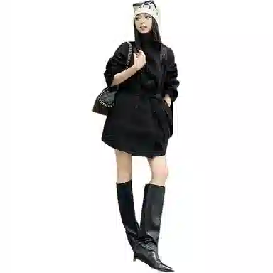 美洋 羊毛羊绒双排扣大衣 女款