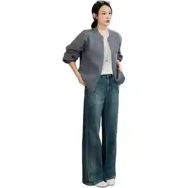 美洋 针织开衫宽松毛衣 女款