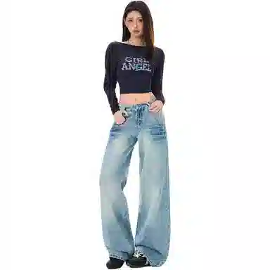 淑好百 简约舒适百搭牛仔裤 女款