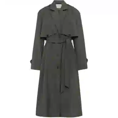 美洋 设计感双排扣绵羊毛风衣 女款