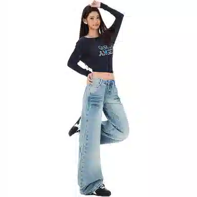 淑好百 简约舒适百搭牛仔裤 女款