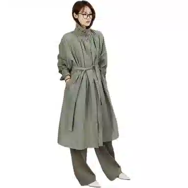 美洋 空气皱感水洗棉外套风衣 女款