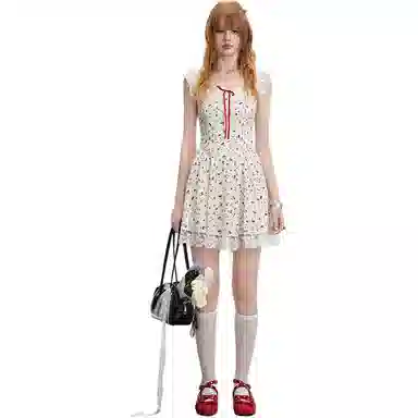 UNIFREE Floral Lace A-Line Dress