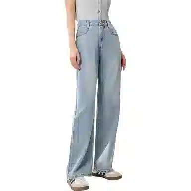 爱依服 简约通勤自然腰时尚长裤牛仔裤 女款