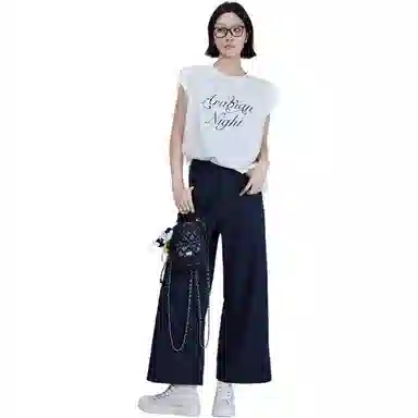 美洋 雾面棉感松弛阔腿休闲裤 女款