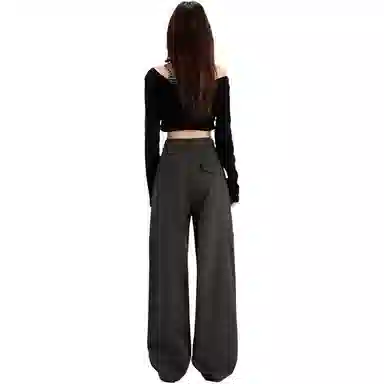 淑好百 宽松工装长裤高腰休闲裤 女款