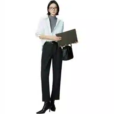 美洋 前短后长免烫半高领衬衫 女款