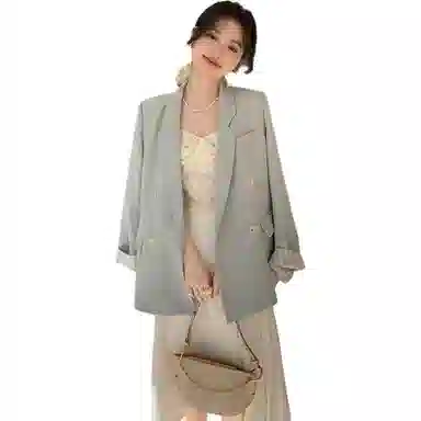 花栗鼠小姐 条纹袖口小个子西装 女款