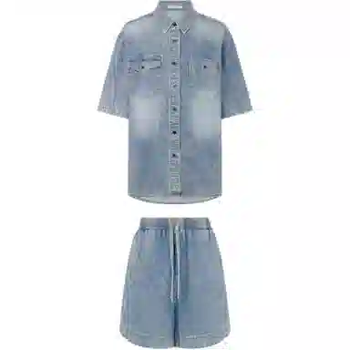 美洋 软牛仔复古街头休闲套装 女款