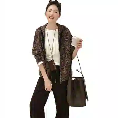 美洋 开衫花纱羊毛混纺针织衫 女款