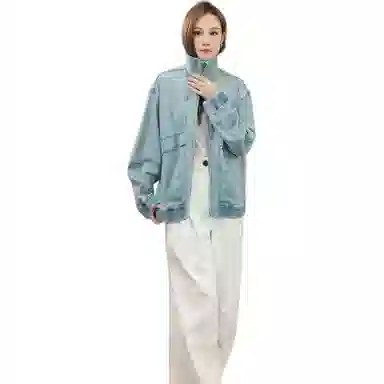 美洋 蓝精灵清爽盐系牛仔外套 女款