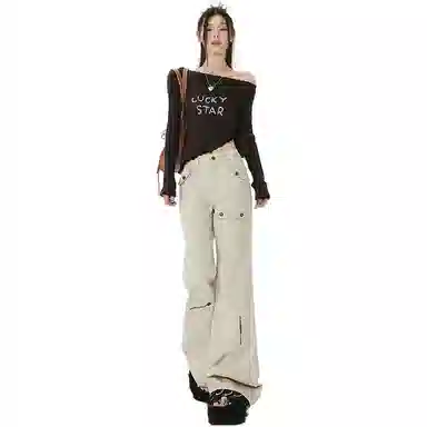FOREST LIBRARY Wide Leg Cargo Pants
