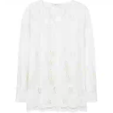 美洋 蕾丝衫浪漫诗意立体绣花衬衫 女款