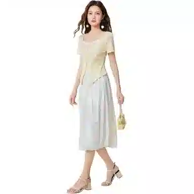 爱依服 时尚潮流百搭简约休闲长裙 女款