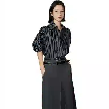 美洋 超绝设计款砂洗色织素色衬衫 女款
