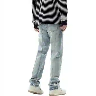 HIPHOPPUNKS Patchwork Loose Straight Jeans