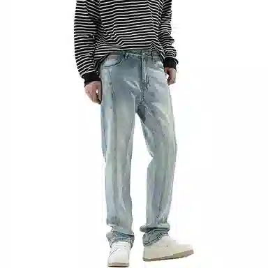 HIPHOPPUNKS Patchwork Loose Straight Jeans