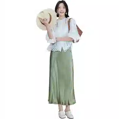 美洋 蕾丝衫立领花边衬衫 女款