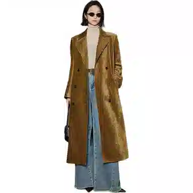 美洋 垫肩双排扣宽松西装 女款