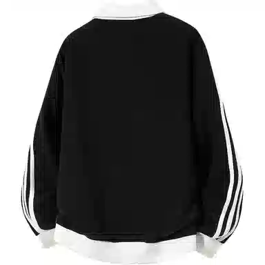 悍戈 美式重磅潮流拼接撞色大码情侣棒球服休闲时尚卫衣 男女同款