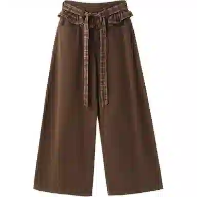 柏黛妃 美拉德双腰头蝴蝶女设计感直筒宽松牛仔裤 女款