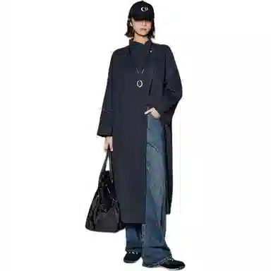 美洋 羊绒羊毛混纺双面长款大衣 女款