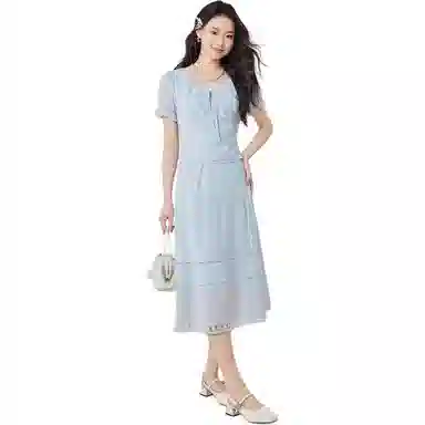 爱依服 上下套裙淡雅甜美裙装套装 女款