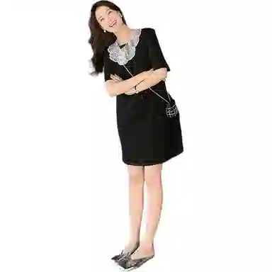 美洋 莫代尔桑蚕丝中袖短袖连衣裙 女款